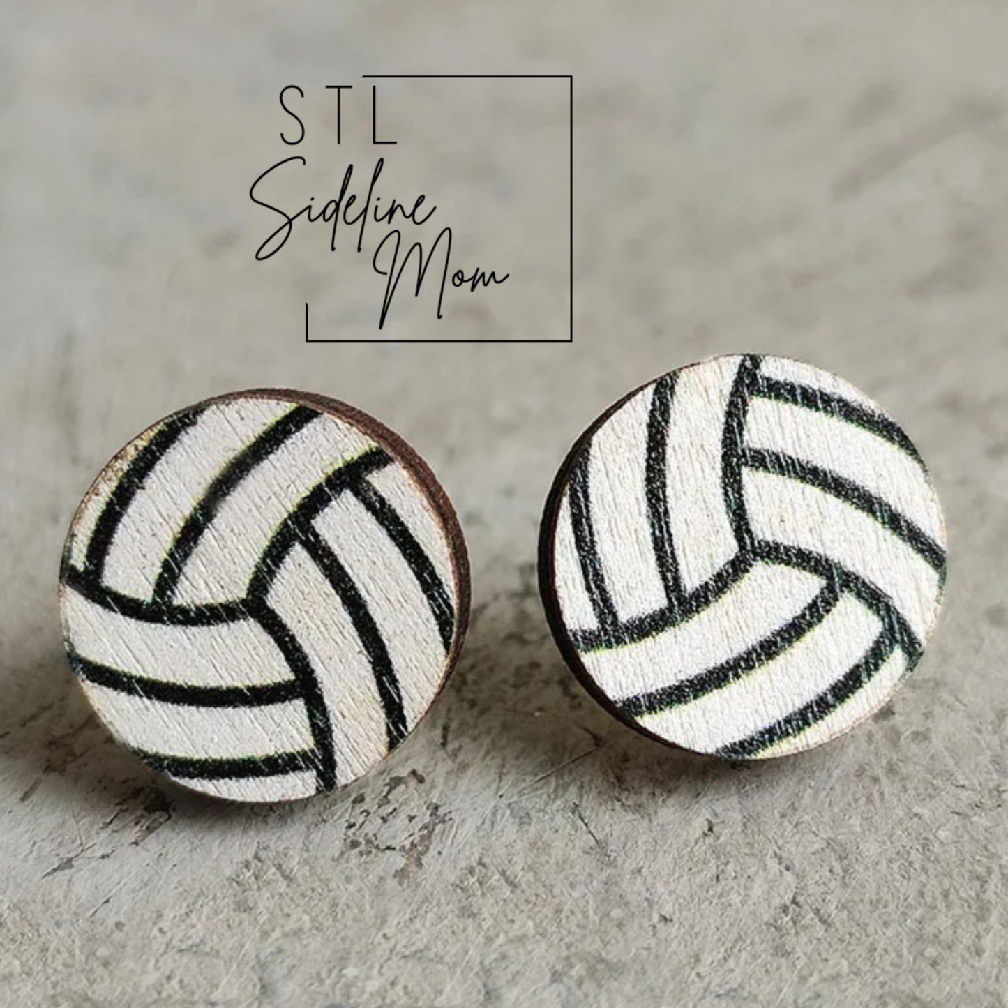 Stud Earrings-Baseball-Basketball-Football-Soccer-Volleyball