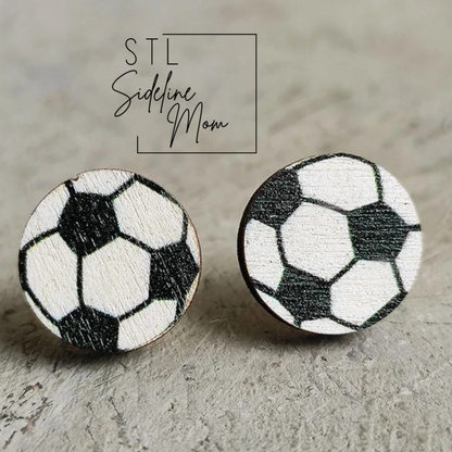 Stud Earrings-Baseball-Basketball-Football-Soccer-Volleyball