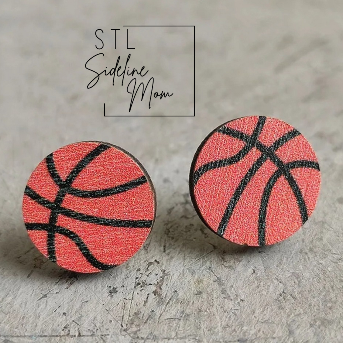 Stud Earrings-Baseball-Basketball-Football-Soccer-Volleyball