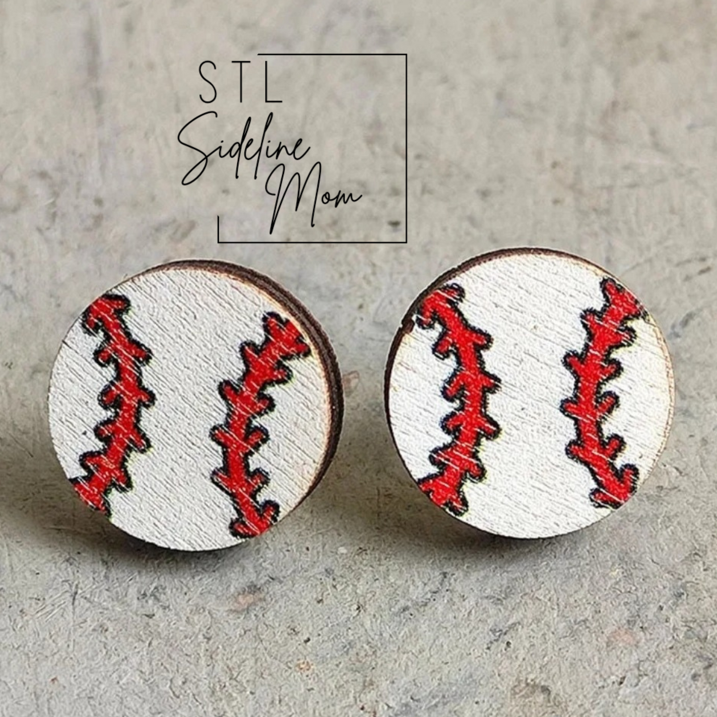 Stud Earrings-Baseball-Basketball-Football-Soccer-Volleyball