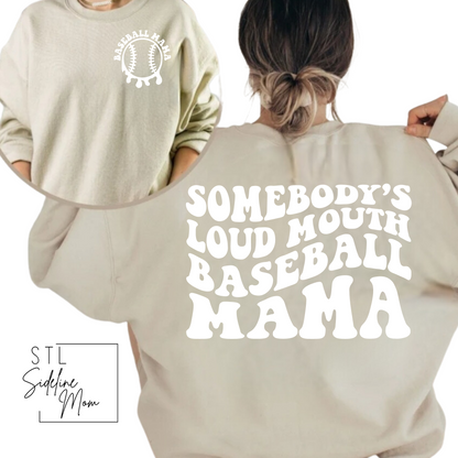 Loud Mouth Baseball Mom